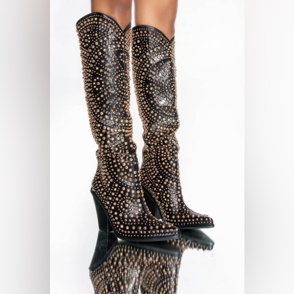 Azalea Wang Way Out West Chunky Cowboy Boot - Sold Out Online -